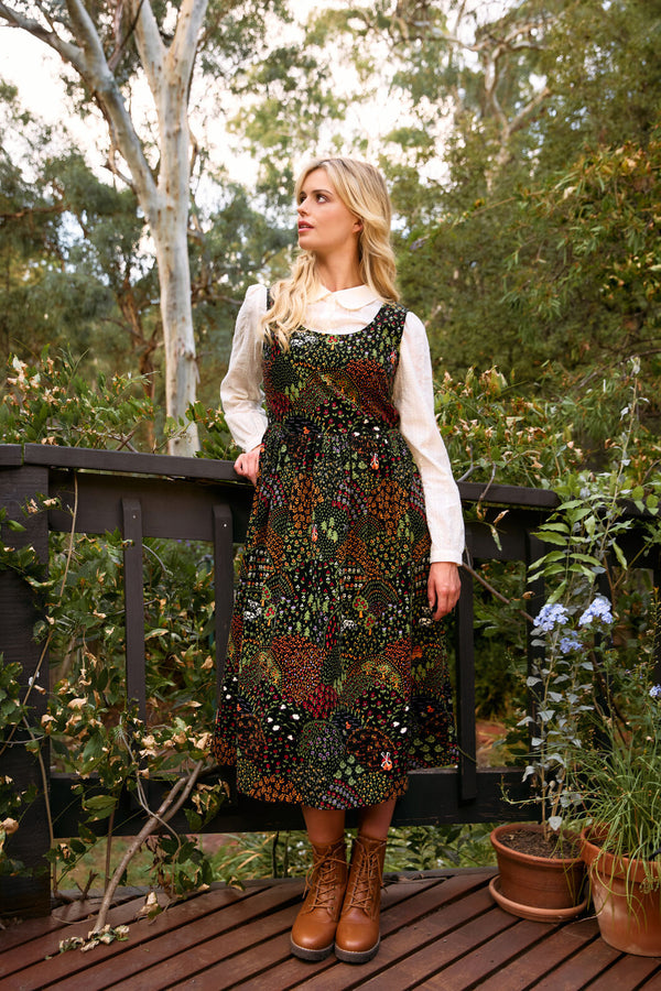 Princess Highway - Rolling Hills Cord Midi Dress - black