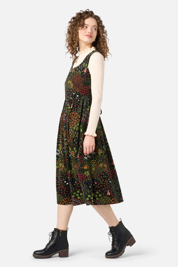 Princess Highway - Rolling Hills Cord Midi Dress - black