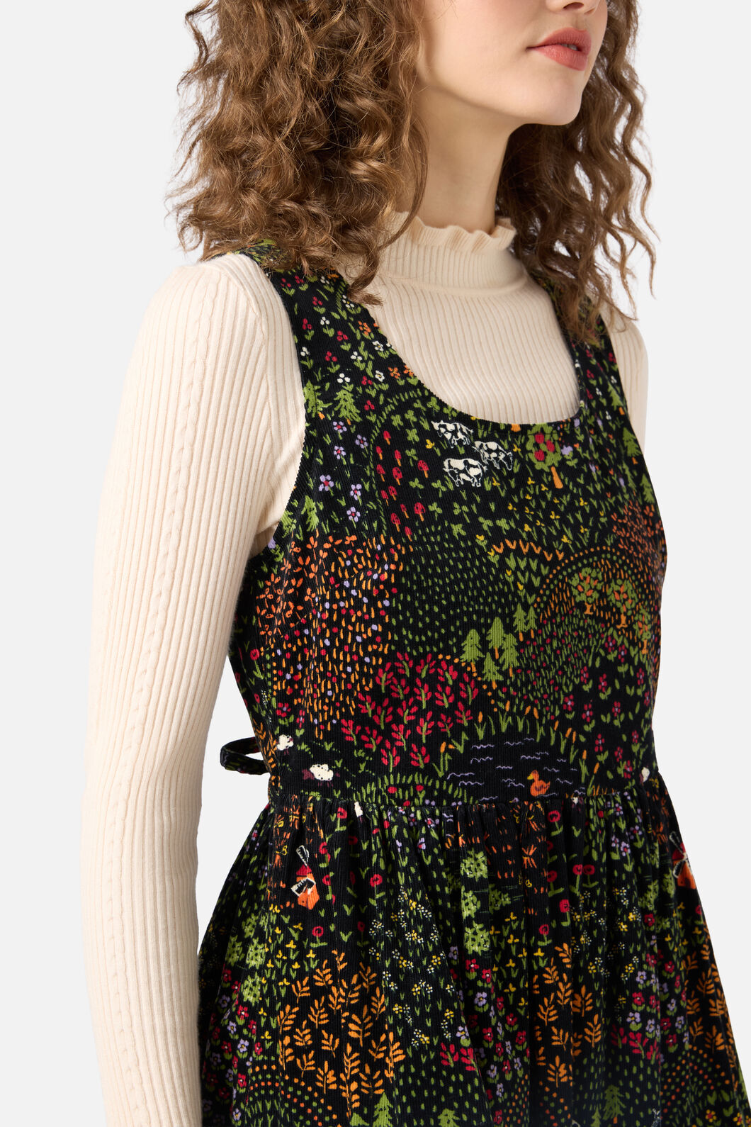 Princess Highway - Rolling Hills Cord Midi Dress - black