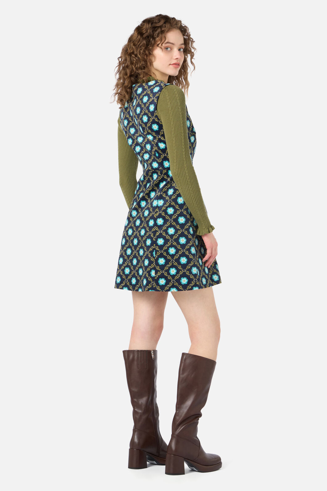 Princess Highway - Delilah Cord Pinafore - navy