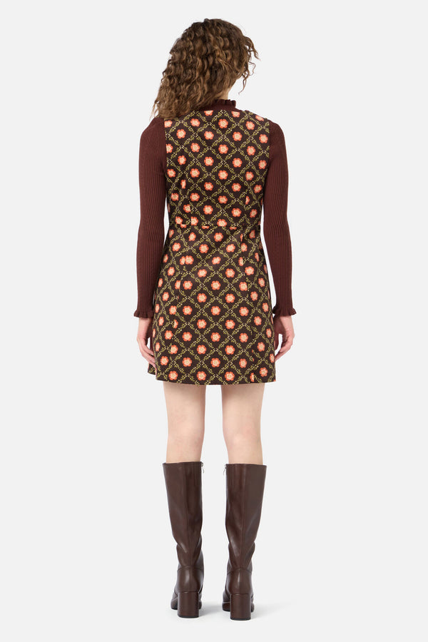 Princess Highway - Delilah Cord Pinafore - chocolate