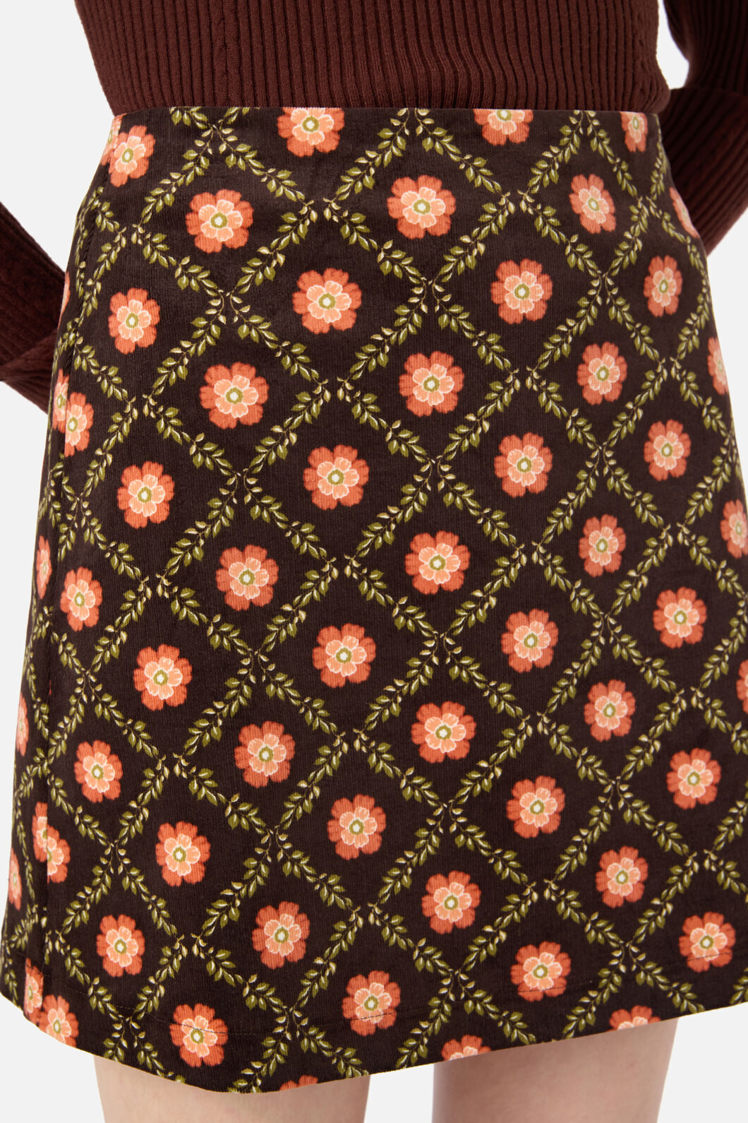 Princess Highway - Delilah Cord Mini Skirt - chocolate