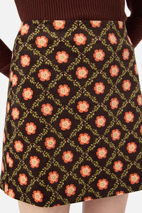 Princess Highway - Delilah Cord Mini Skirt - chocolate