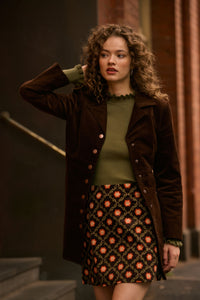 Princess Highway - Delilah Cord Mini Skirt - chocolate