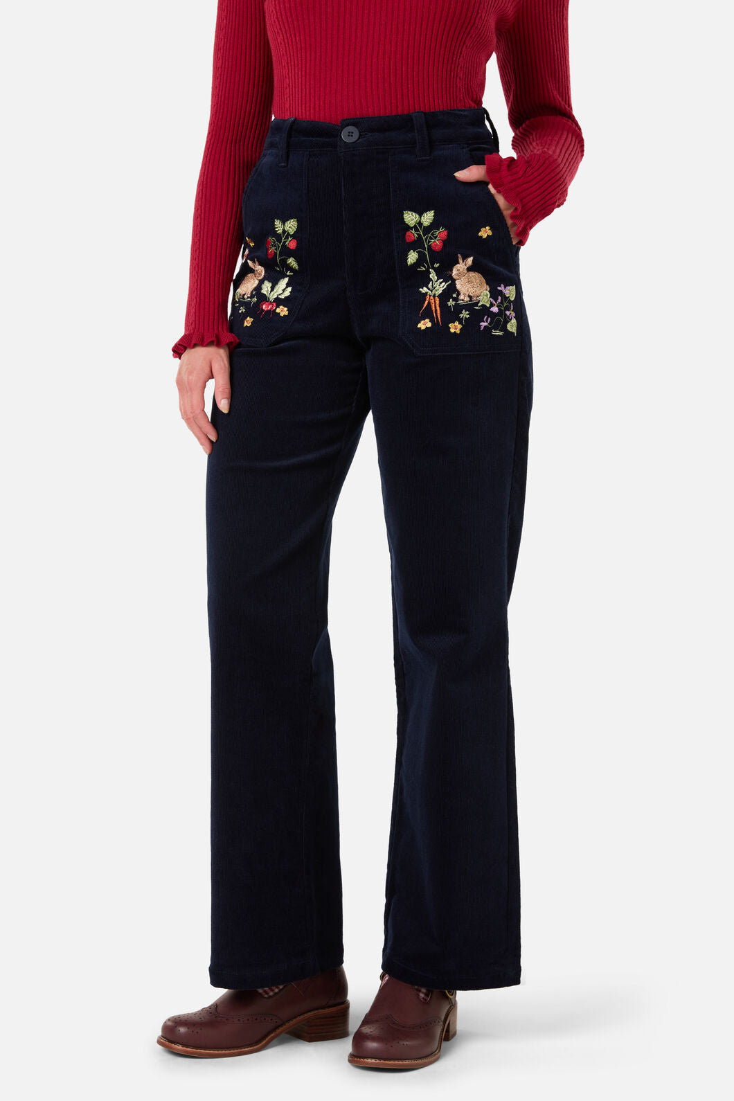 Princess Highway - Lola Rabbit Embroidered Jean - navy