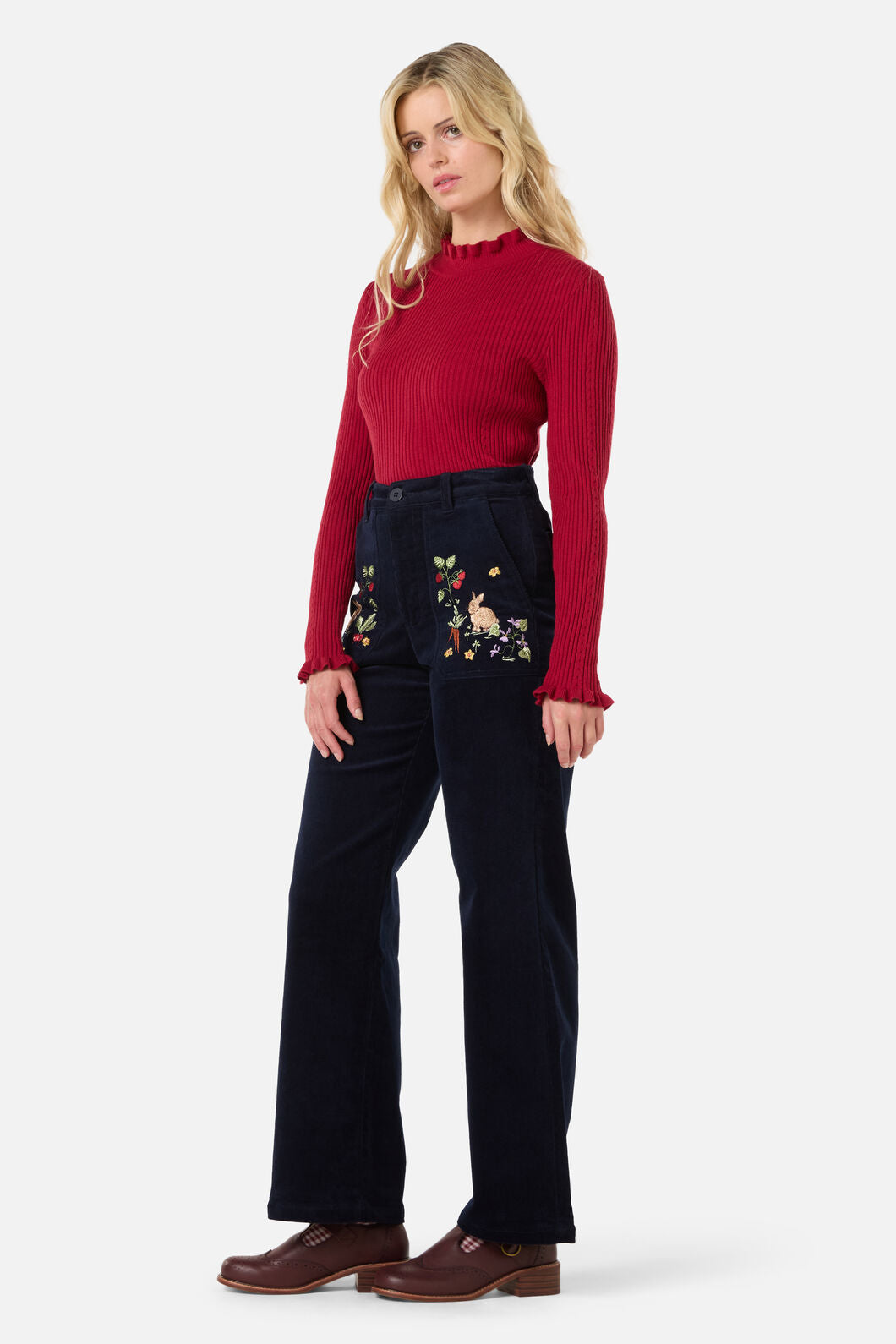 Princess Highway - Lola Rabbit Embroidered Jean - navy