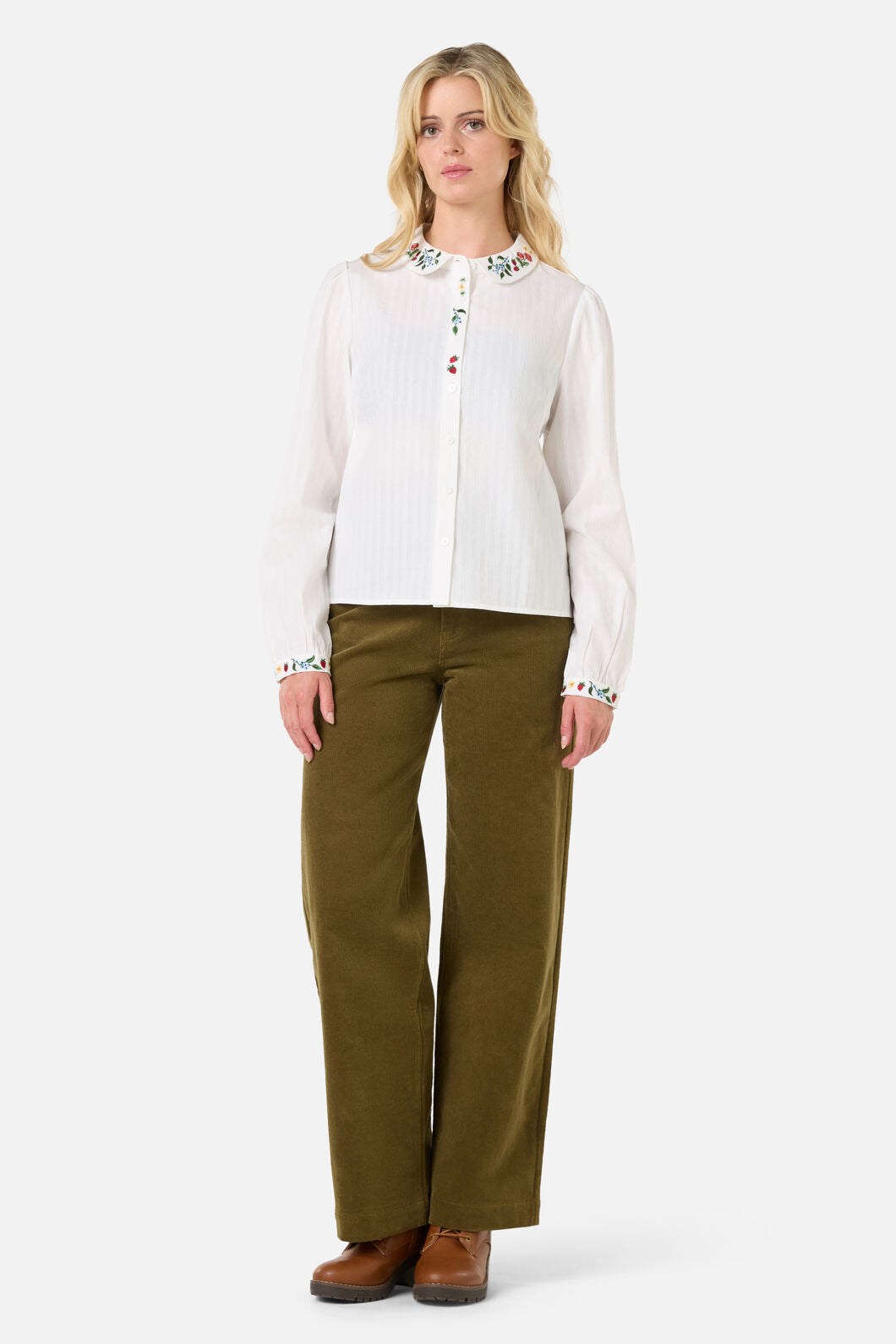 Princess Highway - Garden Embroidered Blouse - cream