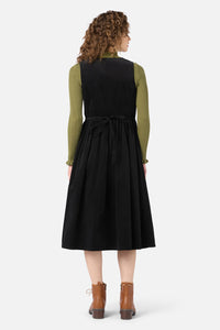 Princess Highway - Demi Cord Pinafore Dress - black