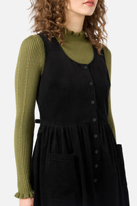Princess Highway - Demi Cord Pinafore Dress - black