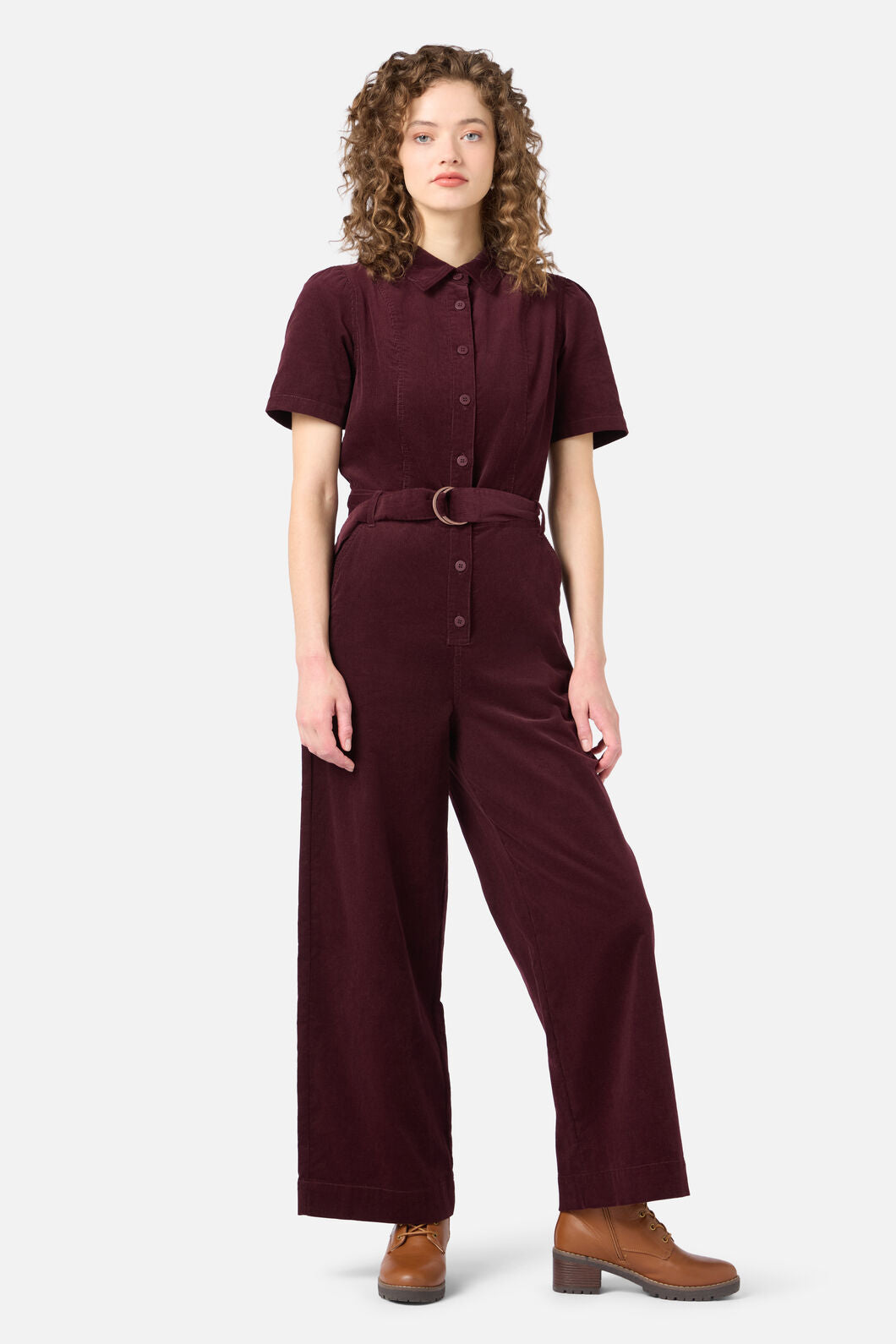 Princess Highway - Demi Cord Jumpsuit - plum