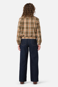 Princess Highway - Vera Check Bomber Jacket - green