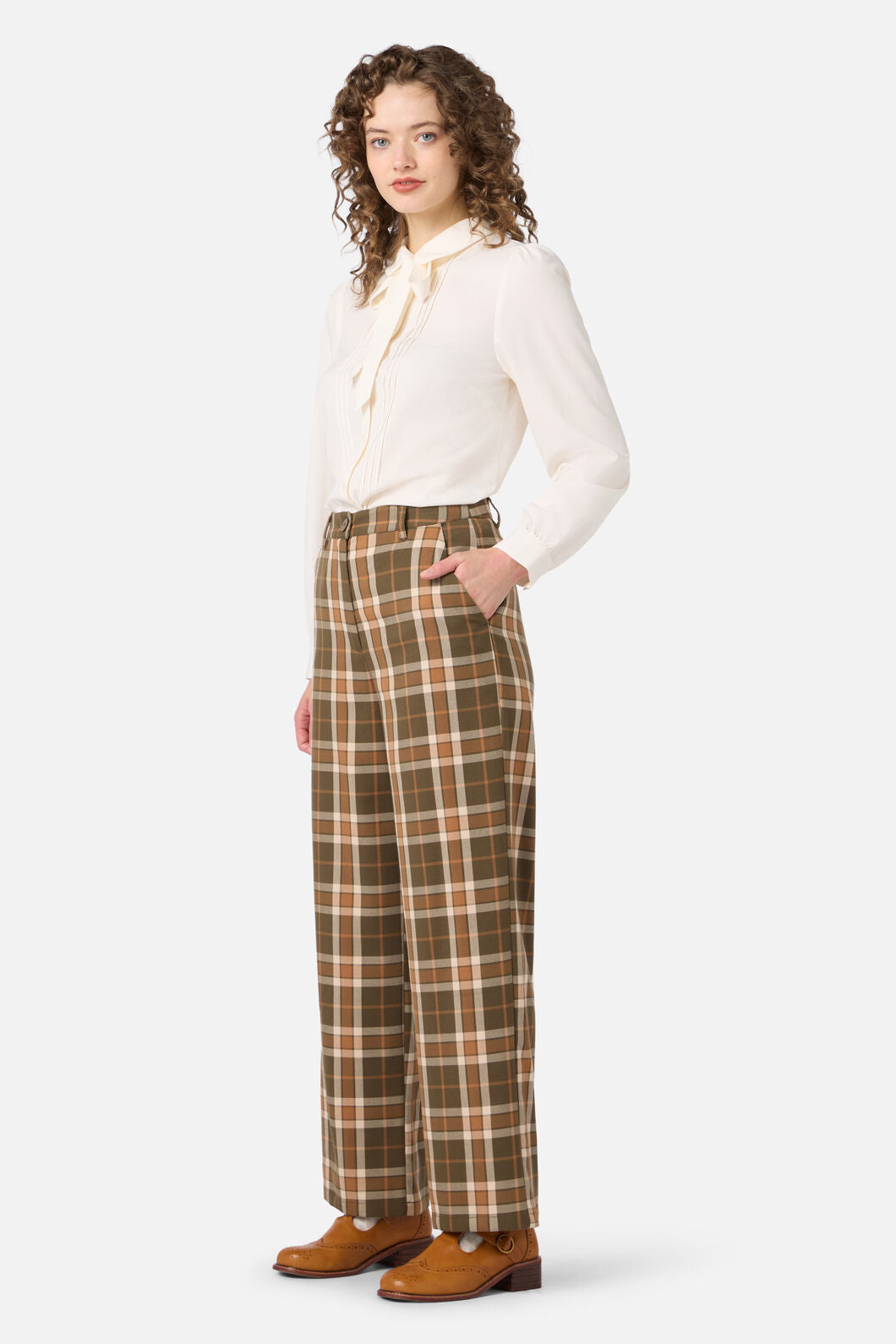 Princess Highway - Vera Check Pants - green