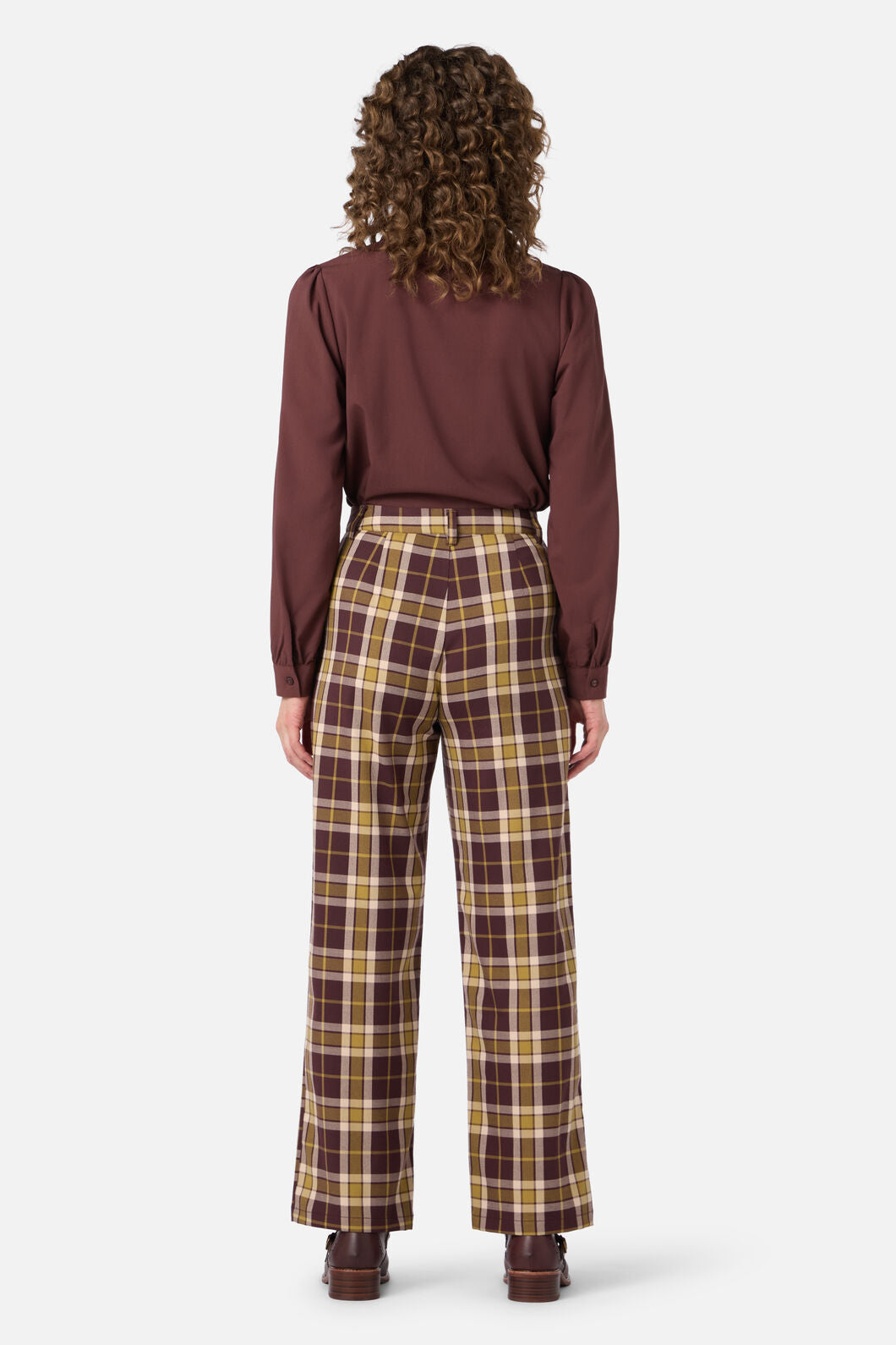 Princess Highway - Vera Check Pants - chocolate