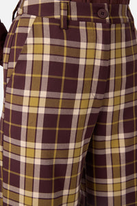 Princess Highway - Vera Check Pants - chocolate