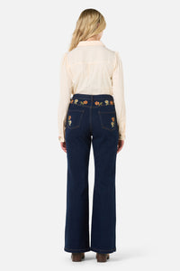 Princess Highway - Gloria Embroidered Jean - blue-denim