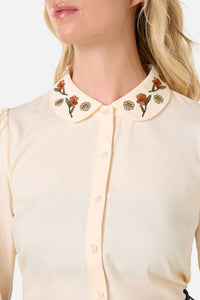 Princess Highway - Gloria Embroidered Blouse - cream