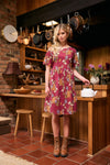 Princess Highway - Quokka & Flora Smock Dress - rose