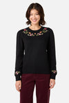 Princess Highway - Winona Flower Embroidered Jumper - black