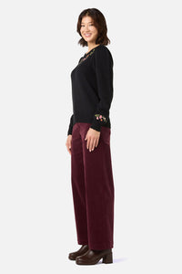 Princess Highway - Winona Flower Embroidered Jumper - black