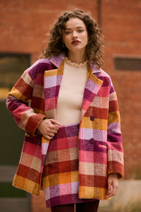 Princess Highway - Molly Check Skirt - pink-gold