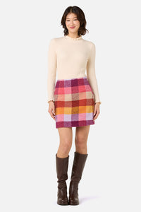 Princess Highway - Molly Check Skirt - pink-gold