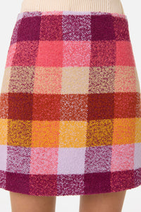 Princess Highway - Molly Check Skirt - pink-gold