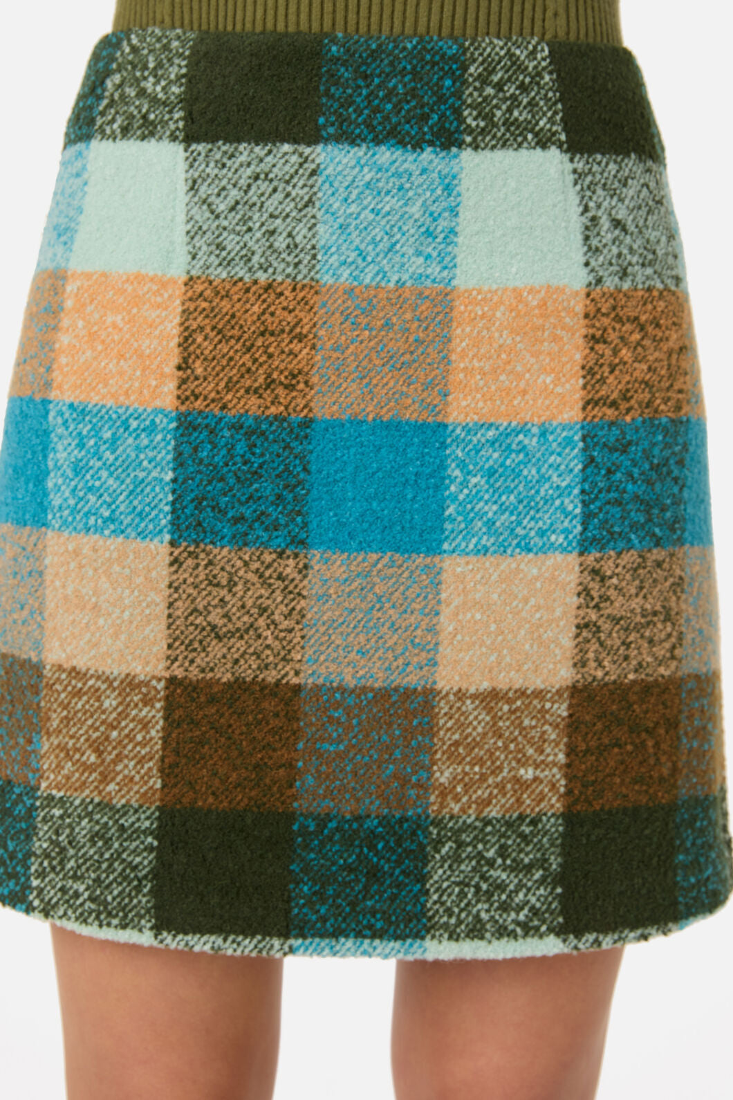 Princess Highway - Molly Check Skirt - green-blue