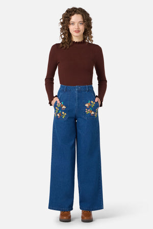 Princess Highway - Sweet Ducks Emb Denim Jean - blue-denim