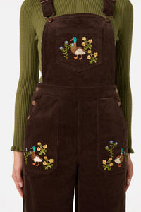 Princess Highway - Sweet Ducks Emb Cord Overall - chocolate