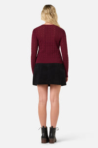 Princess Highway - Annabelle Fancy Knit Top - burgundy
