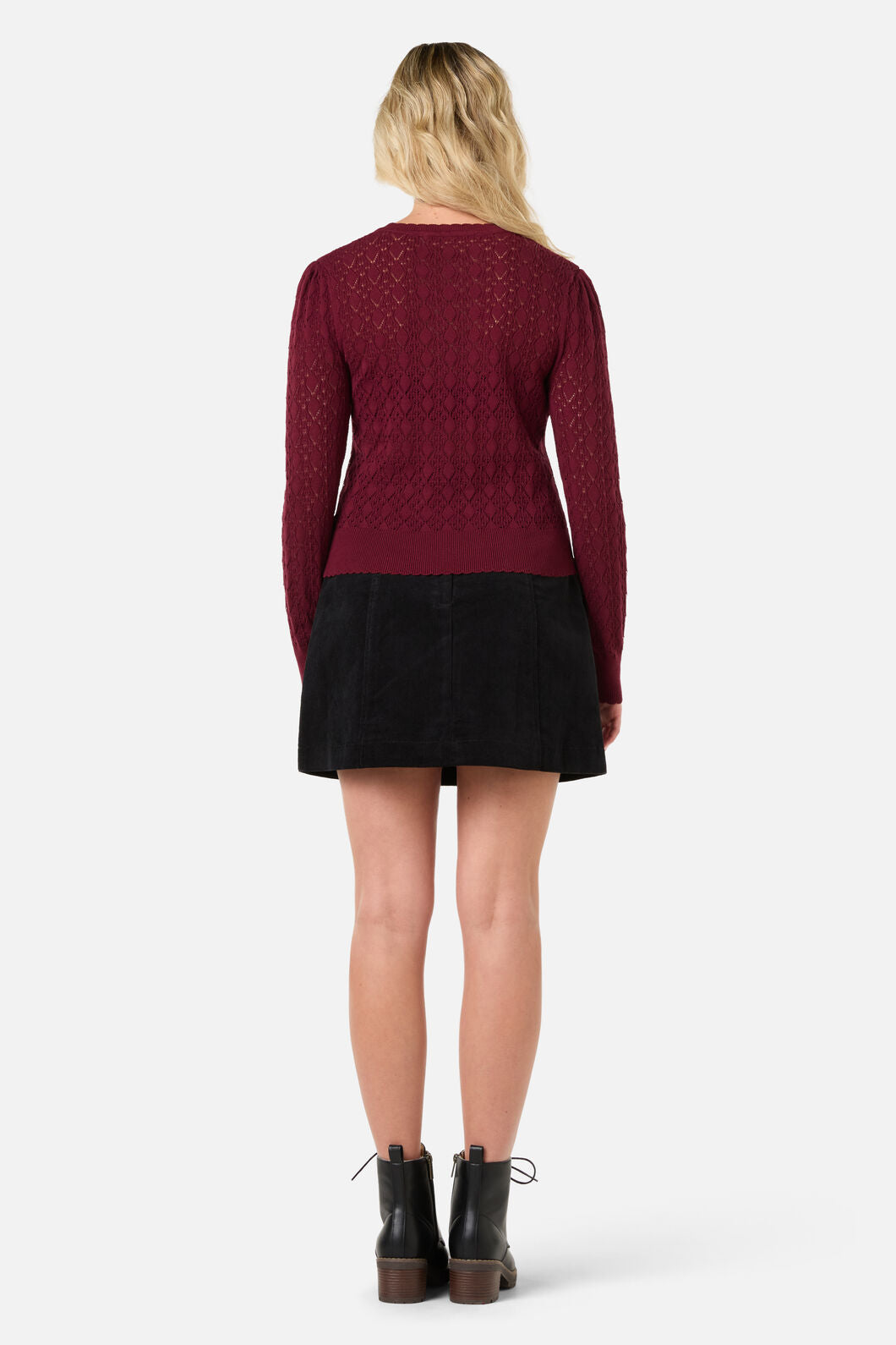 Princess Highway - Annabelle Fancy Knit Top - burgundy