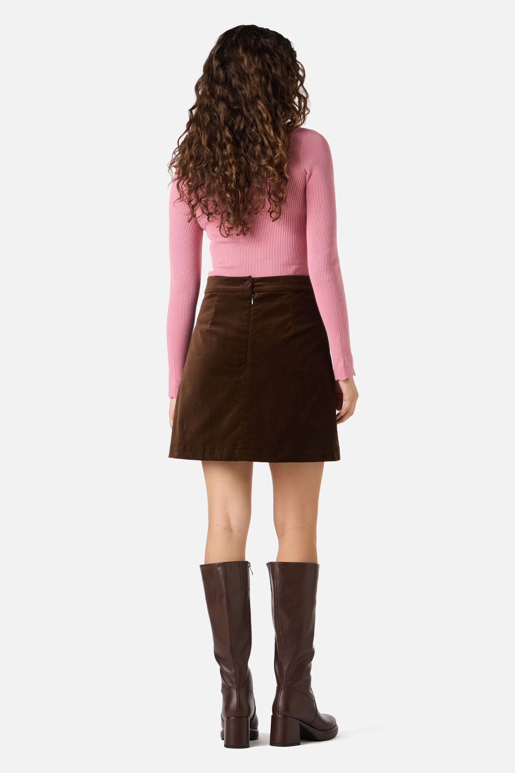 Princess Highway - Rachel Velvet Skirt - chocolate