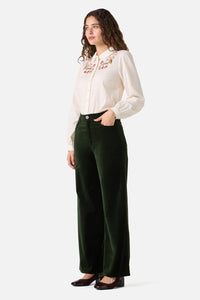 Princess Highway - Owl Embroidered Blouse - cream