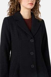 Princess Highway - Mabel A-Line Wool Blend Coat - black