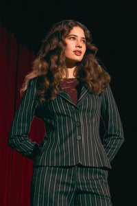 Princess Highway - Celeste Pinstripe Blazer - black