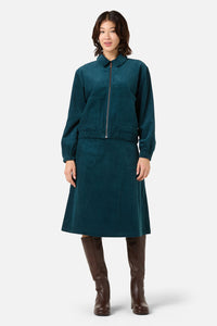 Princess Highway - Jamie Cord Bomber Jacket - teal