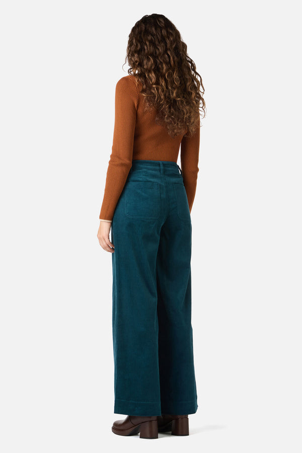 Princess Highway - Jamie Cord Wide Leg Jean - teal