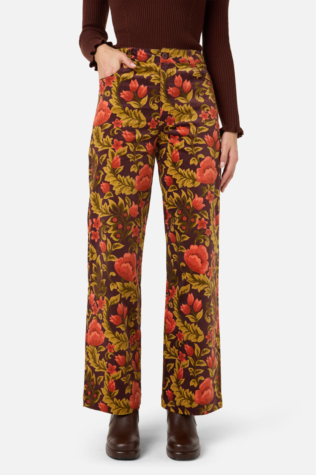 Princess Highway - Azura Velvet Pant - rust