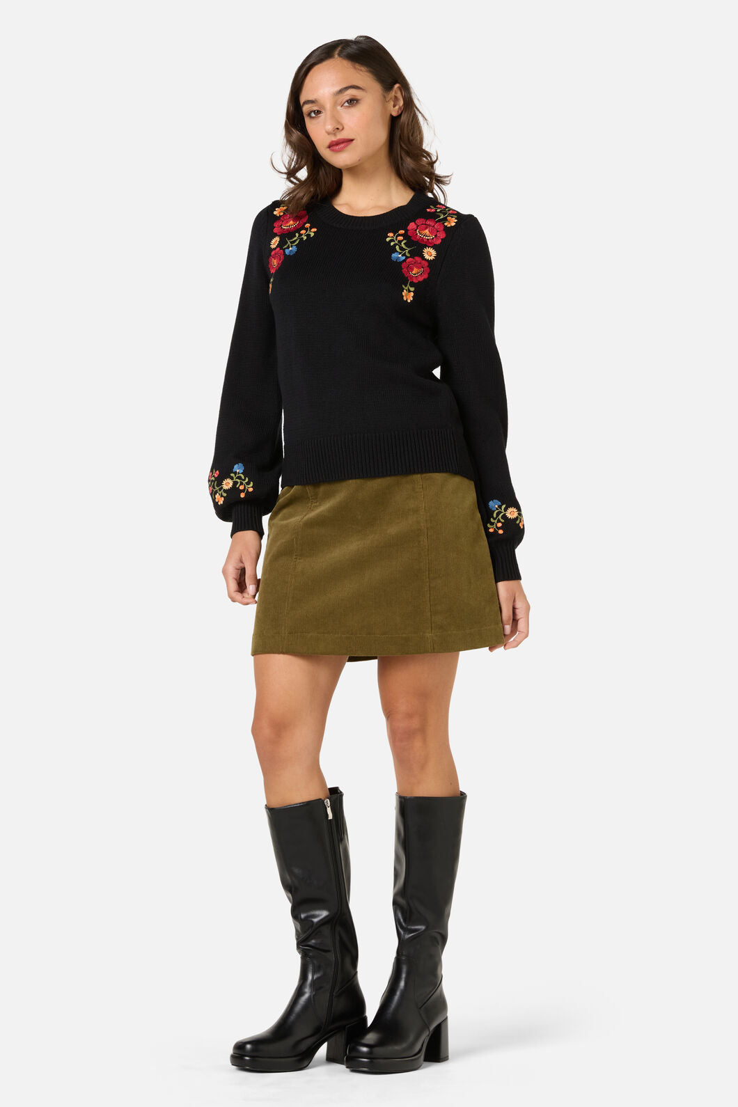 Princess Highway - Joelle Embroidered Jumper - black