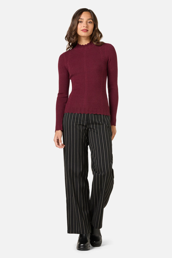 Princess Highway - Sophie Long Sleeve Knit Top - plum