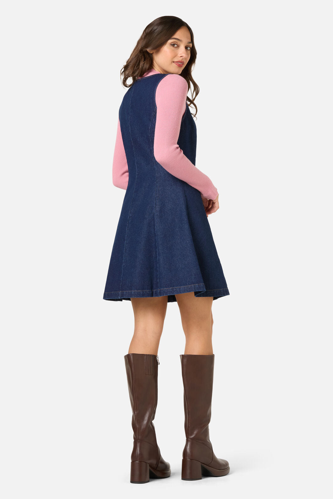 Princess Highway - Joelle Emboidered Pinafore - blue-denim