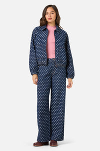 Princess Highway - Polka Spot Denim Jacket - dark-denim
