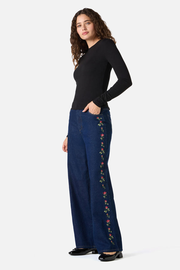 Princess Highway - Classic Luxe Long Sleeve Top - black
