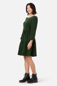 Princess Highway - Dani Cord Sleeved Dress - green