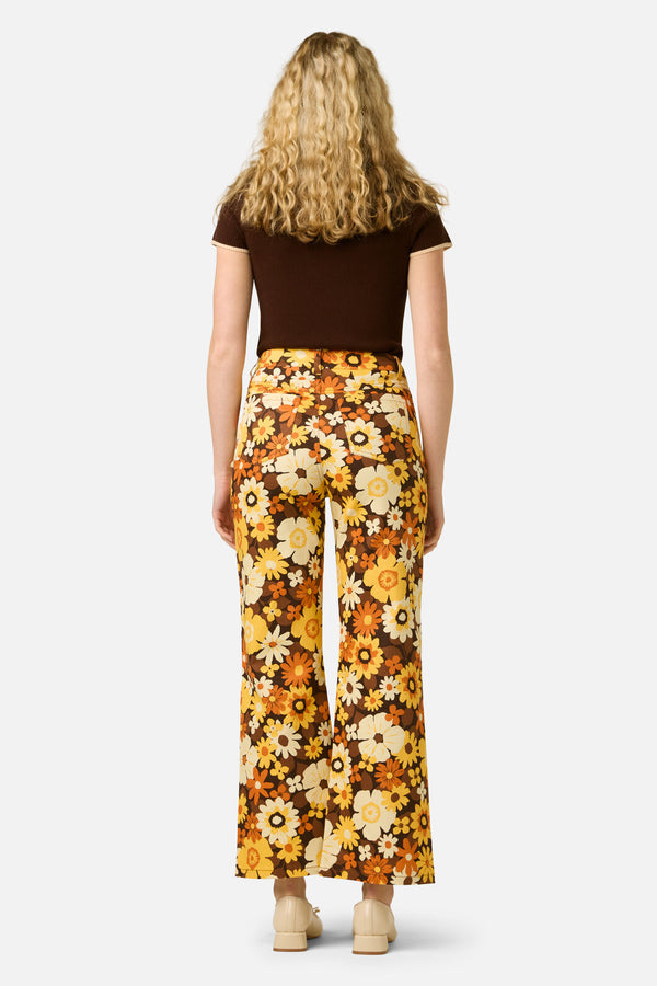 Princess Highway - Twiggy Floral Flare Jeans - golden-brown