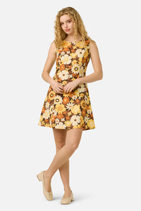 Princess Highway - Twiggy Floral Shift Dress - golden-brown