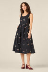 Princess Highway - Ladybug Embroidered Midi Dress - navy