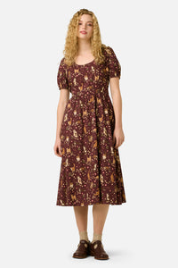 Princess Highway - Cute Cats Midi Dress - plum