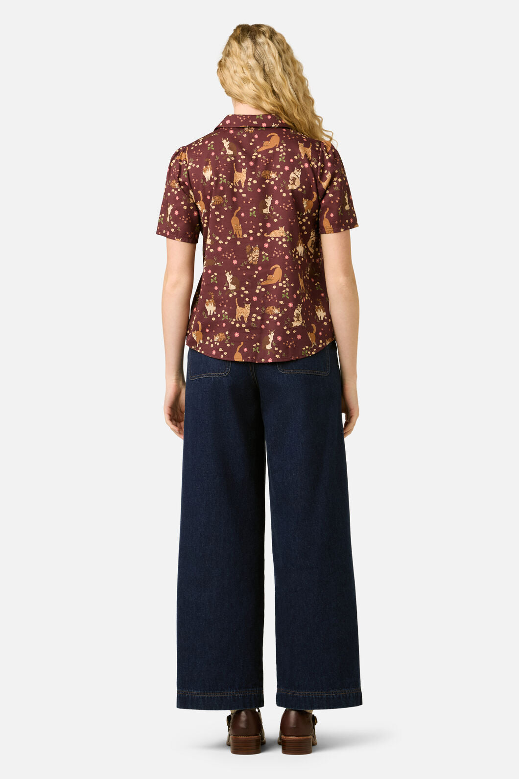 Princess Highway - Cute Cats Blouse - plum