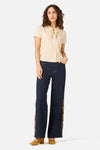 Princess Highway - 90'S Posy Embroidered Blouse - cream